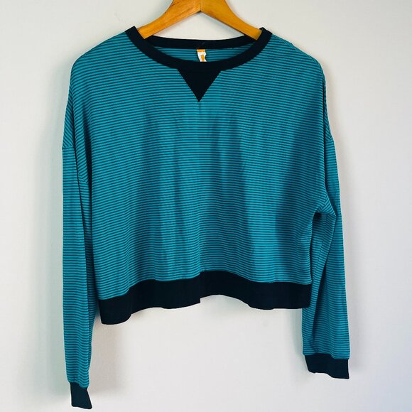 Lucy Tops - 2/$30 Lucy Long Sleeve Teal Striped Top Small